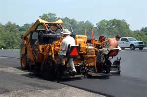 loading paver with hot mix